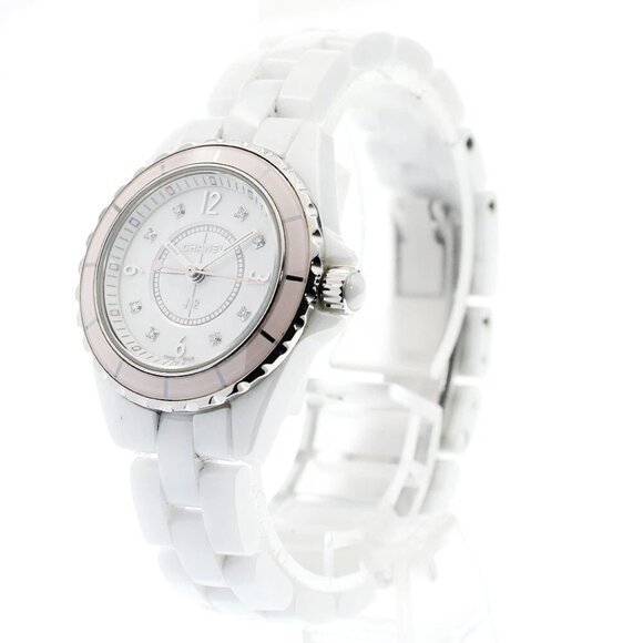CHANEL J12 H4466 8P Diamond Soft Pink white Dial Quartz Ladies Watch_886666 main image 6